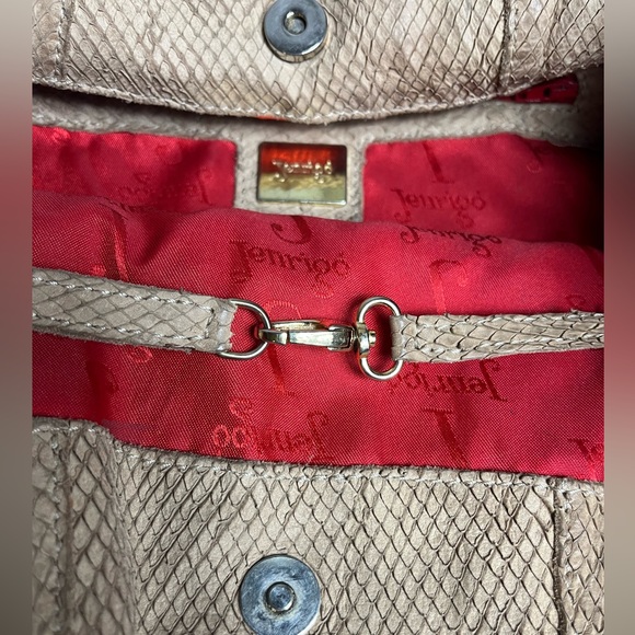 Jenrigo Bag Tan Soft Snake Skin Leather. - Picture 3 of 16